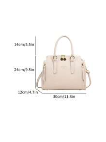 1個商務風格女士手提包,非常適合辦公室、工作和通勤 - 米色 - 查看 7