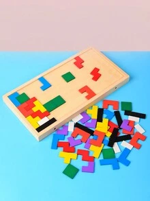 桌上彈珠冰球遊戲親子互動兒童禮物智力發展桌上足球遊戲俄羅斯積木構建遊戲 - 彩色 - 查看 3