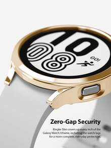 1 Ốp PC mạ vàng hồng dành cho nam và nữ với lớp mạ chân không Nano, Bảo vệ màn hình bằng kính cường lực 9h, Tương thích với đồng hồ Samsung Galaxy 4 5 6 40/44mm, Chống rơi, chống trầy xước, chống nước, bảo vệ 360 độ, bảo vệ đồng hồ thông minh thời trang phụ kiện - Hoa hồng vàng - Xem 4