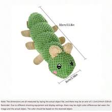 1 Miếng Dễ thương Sâu bướm Hình dạng Đồ chơi Plush Đối với Nhỏ bé Và Kích thước trung bình Chó Và Mèo , Phiền muộn Tương Tác Chơi Và Làm sạch răng - màu xanh lá - Xem 6