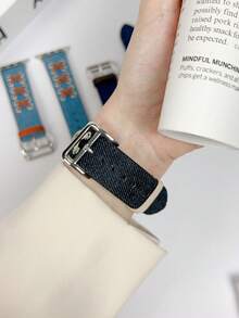 Creative Retro Quần jean Dây đeo đồng hồ Tương thích với Apple Watch Loạt , , , Thiết kế - màu đen - Xem 3