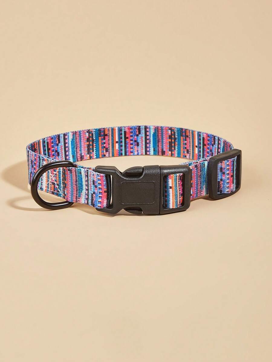 1pc Adjustable Nylon Pet Cat Dog Collar, Pet Supplies, Cat Dog Accessories, Suitable For Small Cats And Dogs, Leash Included, Suitable For Outdoor Use (Product Size Runs Small, Recommend Ordering 1-2 Sizes Up) - Multicolor - View 1