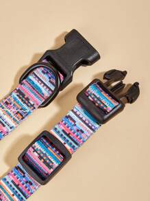 1pc Adjustable Nylon Pet Cat Dog Collar, Pet Supplies, Cat Dog Accessories, Suitable For Small Cats And Dogs, Leash Included, Suitable For Outdoor Use (Product Size Runs Small, Recommend Ordering 1-2 Sizes Up) - Multicolor - View 4