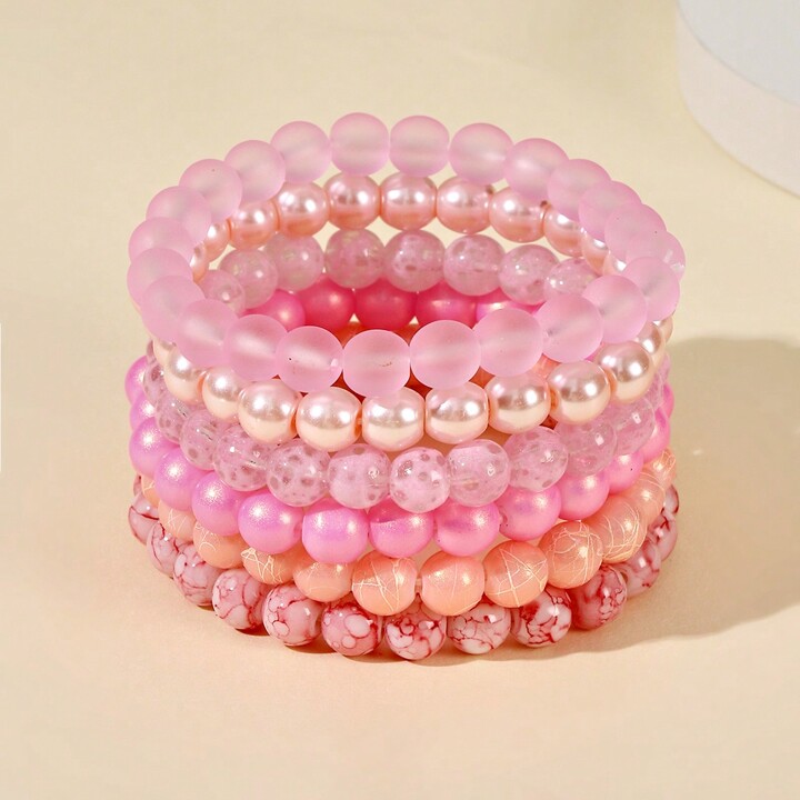 【海外限定】 6ピース ミニマリスト ビーズブレスレット | SHEIN JAPAN アクセサリー