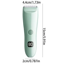 陶瓷刀片婴儿理发剪刀，婴儿电动理发器，美发工具，儿童电动推剪，男士多功能电动剃须刀，带剃须刀，男士美容套装 - 薄荷綠 - 查看 2