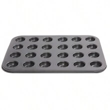 Charola para 24 mini cupcakes o panquecitos con antiadherente molde de repostería - Negro - Ver 1