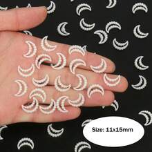 100 件/批 Y2k 3d 多形狀 Abs 人造珍珠指甲吊飾花星心形珍珠平背壓克力可愛珠子 3d 美甲吊飾適用於 Diy 美甲工藝品配件