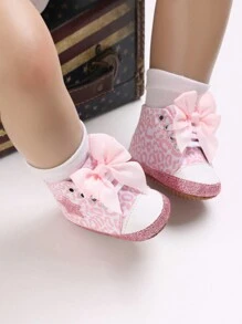 粉色主题圣诞婴儿鞋新生儿防滑女童休闲鞋