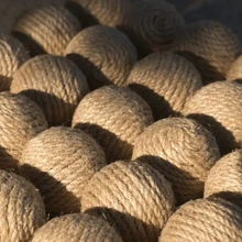 2/4/6 pièces Boules d'herbe de sisal naturel et jouets de poursuite, jouets faits main pour chats d'intérieur