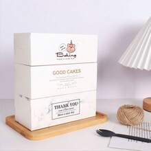 QIYINGFA 5 Cajas De Empaque De Pastel Con Ventana Transparente, Caja De Papel De Empaque De Sándwich De Mousse De Postre, Caja De Regalo - Multicolor - Ver 6