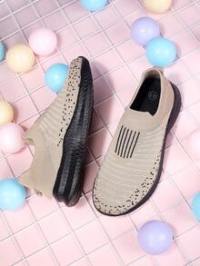 流行的跨境大尺寸輕便透氣休閒鞋 - 棕色 - 查看 4