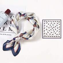 3pc Mascadas Para Mujer Pañuelo Seda Dama Moda Estampado,Bufanda Para La Cabeza Con Estampado De Anacardo De Seda Artificial Para Mujer, Uso Diario, Bufanda De Playa - Multicolor - Ver 4