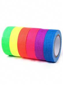1 Roll High Viscosity Fluorescent Uv Fiber Tape For Stage Light Prop, Glow In The Dark - Pink - View 6