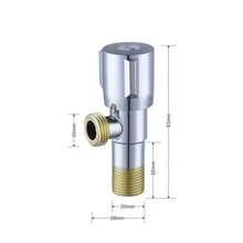 黃銅三角閥二進一出加厚三角閥配套熱水器冷熱水兩用 - 白色 - 查看 8