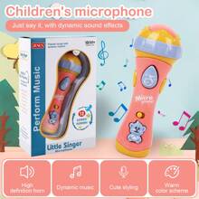 兒童麥克風玩具,可陪唱麥克風用於兒童,迴聲麥克風用於兒童和幼兒,兒童卡拉ok機麥克風,早期教育音樂玩具 - 粉色 - 查看 5