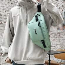 斜挎包男孩休閒包男士大容量胸包日本時尚品牌背包學生腰包肩袋臀包單肩背包運動包書包情人節男友禮物