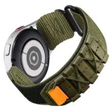 尼龍手錶帶配samsung Galaxy Watch 6/5/4 40mm 44mm/watch 5 Pro 45mm/watch 6/4 Classic 43mm 47mm 42mm 46mm/active 2/active/watch 3 41mm,20mm男女運動手錶帶 - 橘色 - 查看 2