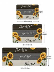 1PC Sunflower Kitchen Mat, Non-Slip Kitchen Rugs, Polyester Anti-slip Floor Mat for Laundry Room - Multicolor - View 7