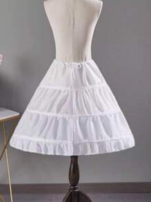女士裙子公主裙衬裙、婚纱、礼服衬裙女士秋季服装 - 白色 - 查看 3