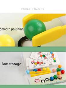 1pc Caterpillar Color-Matching Game Toy Suitable For 2-5 Years Old Kids, Kindergarten Beaded Color Cognition Toy, Montessori Fine Motor Skill Training Toy, Focus Training Early Educational Puzzle Toy. A Gift For Children, Birthday Gift. - Multicolor - View 8