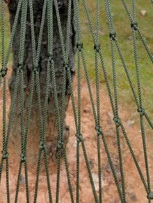 1入可攜式綠色尼龍索繩吊床,戶外網狀吊床 - 綠色 - 查看 2