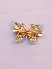 2片/包超級童話少女公主可愛蝴蝶髮夾兒童髮飾側髮夾頭飾批發