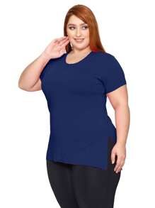 KIT 3 Blusas Plus Size Veste Legging Tapa Bumbum Comprida T-Shirt - Azul Marinho - Visão 4