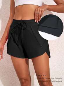 Women's Summer Beach Swimming Bikini Bottoms - Black - View 2