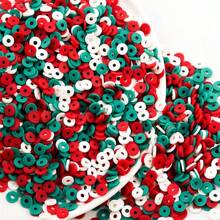 1000入組,聖誕節紅色、白色、綠色軟陶片,可用作手鍊項鍊diy珠寶配件 - 彩色 - 查看 1