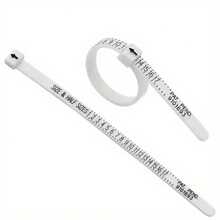 1 Miếng Nhẫn , Nhẫn Công cụ đo lường , Ngón tay Kích thước Máy đo , Có thể tái sử dụng Ngón tay Kích thước Thước dây cuốn , Trong sáng Và Chính xác Đồ trang sức Công cụ 1-17 Nhẫn Kích thước - trắng - Xem 5