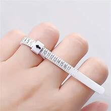 1 Miếng Nhẫn , Nhẫn Công cụ đo lường , Ngón tay Kích thước Máy đo , Có thể tái sử dụng Ngón tay Kích thước Thước dây cuốn , Trong sáng Và Chính xác Đồ trang sức Công cụ 1-17 Nhẫn Kích thước - trắng - Xem 2