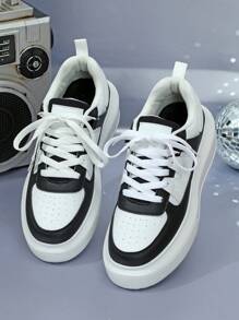 黑白经典时尚透气商务通勤步行鞋，适合休闲百搭的日常穿着、节日、派对 - 彩色 - 查看 2