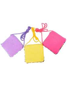Square Sequin Coin Purse With Strap, Shoulder Bag For Kids, Cosmetic Bag, Mini Sparkly Pouch - Multicolor - View 3