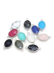 5pcs/Set Random Color Natural Stone Connectors Charms For DIY Necklace Bracelets Jewelry Making Accessories - Random Color - View 18