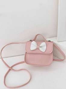 1個女孩可愛的包,蝴蝶結肩袋,公主風格的pu包