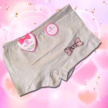Girls' Boxers, Set Of 6 Boxer Briefs For Girls With Stripes, Bows And Solid Colors. - Multicolor - View 10