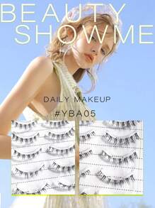 Beauty Showme 1234567890入組/對下眼睫毛延長,下眼睫毛延長,假的下顆底部和頂部套裝,i漫畫下線下部j捲曲j捲曲亞洲貂毛嬌嫩的眼睫毛嬌嬌的漫畫個人單個底部擴展假小假底部擴展韓國底部條帶低虛假豆腐花簇個人與簇落漫畫九十九夢幻迷你底部眼紋假底部下面的條紋假睫毛 - 自然纖長款 - 查看 2