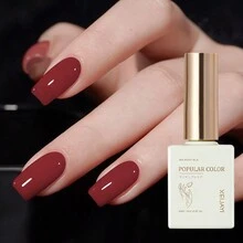 1pc Red Gel Nail Polish 15ML Soak Off Glitter Gel Polish For All Seasons - Home Salon Nail Art DIY - 紅色 - 查看 2