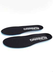 1 Par Plantillas Deportivas Para Zapatillas De Correr, Amortiguación Y Absorción De Impactos - Negro - Ver 3