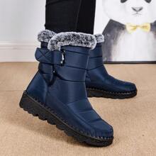 Women's Winter Shoes Winter Boots Warmly Lined Snow Boots Non-Slip Hiking Boots Waterproof - Blue - View 5