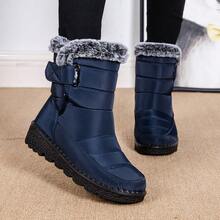Women's Winter Shoes Winter Boots Warmly Lined Snow Boots Non-Slip Hiking Boots Waterproof - Blue - View 2