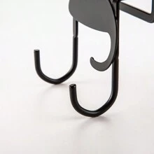 Cat Design Bar Double Hooks For Convenience - Black - View 8