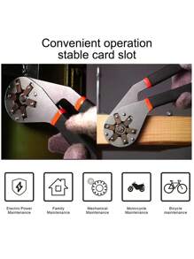 6/8 Inches Hex Angle Live Wrench, Adjustable Torque Wrench, Open Repair Disassembly Tool, Magic Wrench, Multifunctional Adjustable Torque Wrench, Suitable For Electricians, Mechanical, Motorcycle, Bicycle, And Household Maintenance Tools. - Black - View 4
