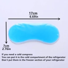 2 件装蓝色眼罩带冰袋，夏季降温凝胶眼罩，午睡和旅行必备品，适用于卧室、旅行、办公室、学校 - 藍色 - 查看 3