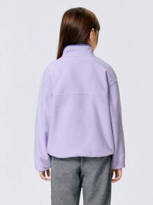 Balabala Teen Girl Rocker Fleece Pullover Sweatshirt - Purple - View 2