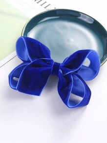 1 Miếng Xanh Nhung Đơn giản Cao-kết thúc Trang trí Nơ Kẹp tóc Đối với Mùa Thu /đông - Xanh đậm - Xem 2