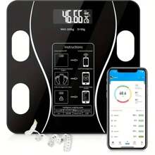1 Miếng Thông minh Cơ thể Cân nặng & - Chính xác Của bạn Sức khỏe at - màu đen - Xem 5