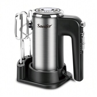 SONIFER Sonifer Hand Mixer .Copper Motor .5 Speed Control With Turbo .With Storage Base .Mixer Hooks .Beater Hooks .Easy Beaters Removal And Clean