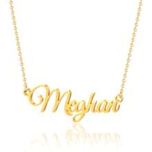 1入組鍍金個性化meghan名字項鍊,14k金個性化名字珠寶禮物,適用於女性、女孩、兒童 - Meghan - 查看 1