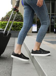 Slip On Shoes For Women Fashion Sneakers Elees Quilted 2.0 Comfort Casual Fall Loafers - 黑色 - 查看 4